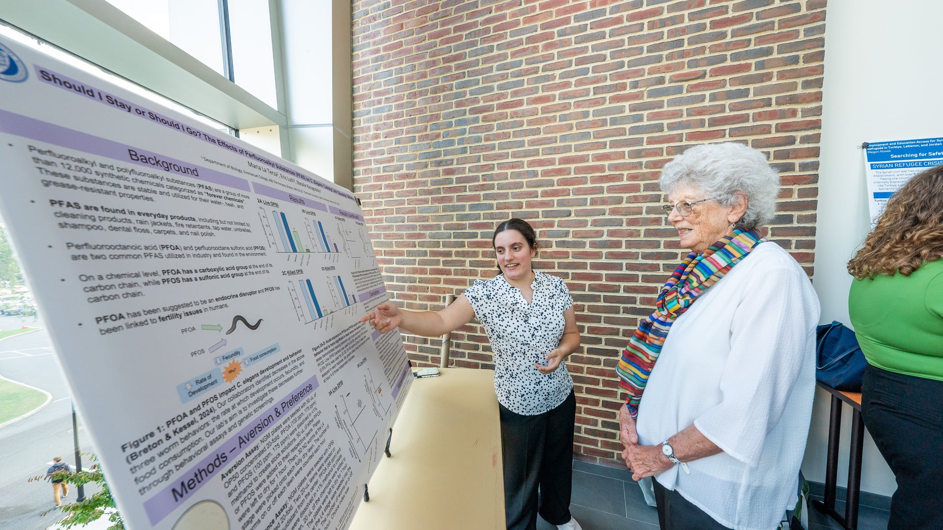 Marilyn Miller and Maria La Terza summer research poster presentation