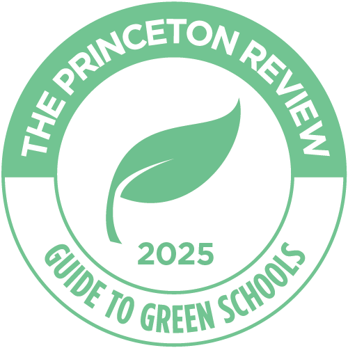 badge naming emmanuel one of the country's green schools for 2025 from the princeton review
